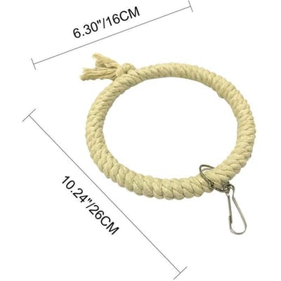 Balançoire en corde pour perroquet, barre debout, jouet à mâcher pour oiseau de compagnie, anneau d'escalade pour cage or