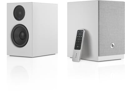 Audio Pro A28 W Smart Multiroom Actieve Boekenplank Luidsprekers - Audio Pro Multiroom (Linkplay) - Ruimtecorrectie - 2x75W Speakers - Wit