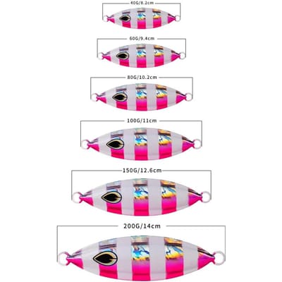 1PC Slow Jig 40g 60g 80g 100g Vissen Lokaas Werpen Jigging Aas Lepel Metalen Vis Zoutwater Kunstmatig Hard Aas Tackle 60g-9.4cm