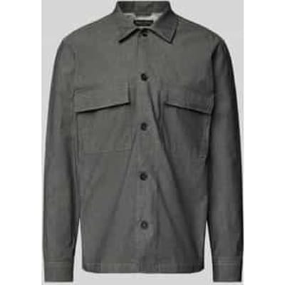 Loose fit overhemdjack van katoenen chambray