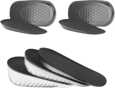 Onzichtbare hielwiggen voor schoenen, 2 paar, schokabsorberende inlegzolen, zelfklevend, verhoogt comfort en steun, ideaal voor sport en dagelijks gebruik