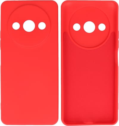 Hoesje Geschikt voor Xiaomi Redmi A3 - 2.0mm Dikke Fashion Telefoonhoesje Backcover - Siliconen Hoesje - Rood