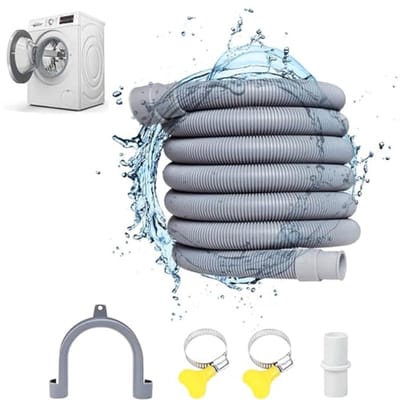 Afvoerslang 3 meter met accessoires - verlengset voor wasmachine en vaatwasser