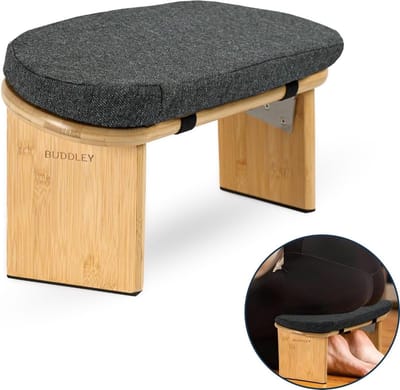 Meditatiebank, inklapbaar, yogasruk met kussen, meditatiebank, meditatiestoel, opvouwbaar, yogastoel, meditatiebank, kruk, meditatiekruk, ergonomisch, kussen