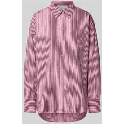relaxed fit overhemdblouse van pure katoen model 'JAMIE'