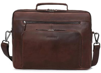 Laptoptas 15,6 inch leer voor dames en heren - Schoudertas en aktetas voor notebook