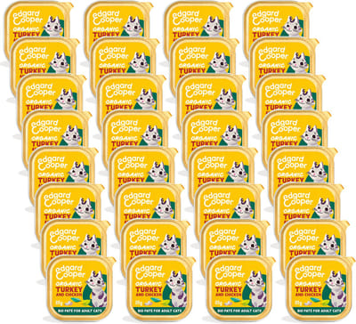 Edgard & Cooper Adult PatÃ© Organic 85 g - Kattenvoer - 32 x Kalkoen