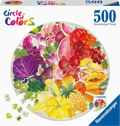 Ravensburger Round puzzle Circle of colors Fruits and Vegetables - Legpuzzel - 500 stukjes