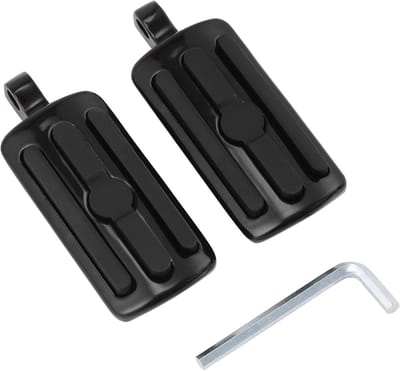 Motorfiets Voetsteunen - Motorsteunen Rijders - Comfortabel Rijden - Rubberen Anti-slip Grip - 10mm Montagegat - Zwart