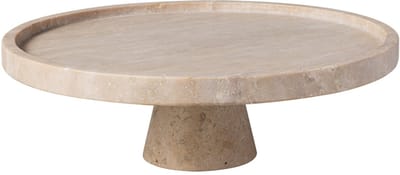 Servierschale mit Fuß Manufacture Travertine ø 28 cm