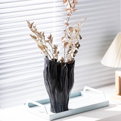 Dailygoods- Keramische Vaas Handgemaakt - Moderne Boho-Vaas - Decoratie - Esthetische Bloemenvaas - Geschikt voor Bloemen - Unieke Stijl - Decoratieve Vaas