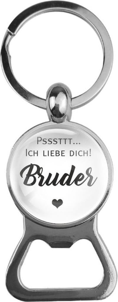 Bieropener Glas - Ich Liebe Dich Bruder