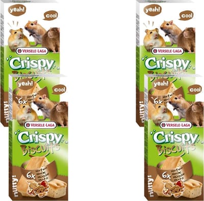 Versele-Laga Crispy Biscuit Knaagdier A 6 - Knaagdiersnack - 4 x Noten 70 g