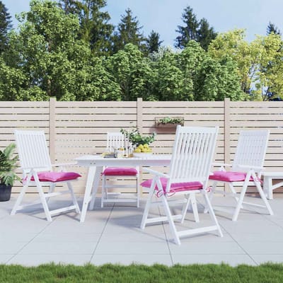 vidaXL - Stoelkussens - 4 - st - 50x50x7 - cm - oxford - stof - roze