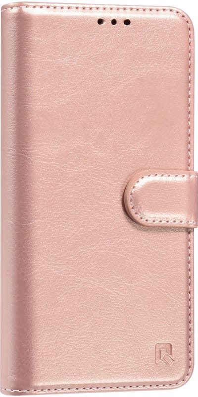TUNIQ Booktype hoesje - Galaxy S25 - Rose Gold - 360° Bescherming - Pasjeshouder voor 3 pasjes