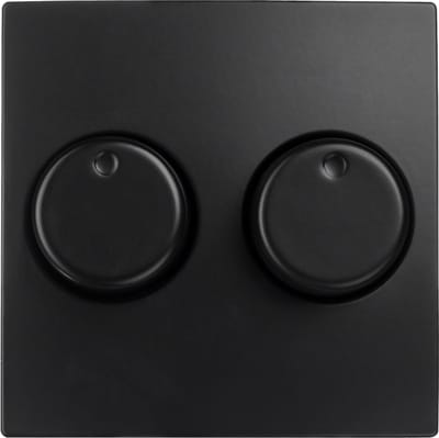 Centraalplaat - met knop - voor duo dimmer - tbv Berker S1 - antraciet