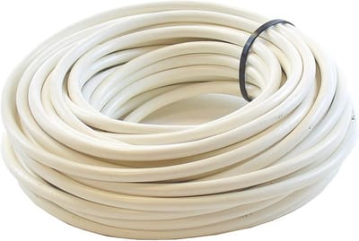 Flexibele Witte 3-aderige Kabel 0.75mm² - Op Rol of Per Meter