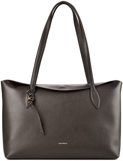 COCCINELLE Leren schoudertas Thess Handbag Grained Leather Fango donkergroen