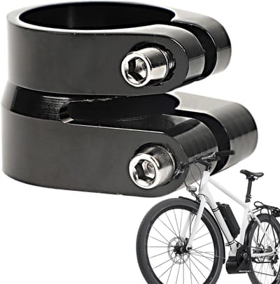 Zadelpenklem - Fietszadelklem Snelspanner - Fietsen Stabiliseren - Dubbele Bouten Stabiliteit - 6mm 34.9mm - Zwart