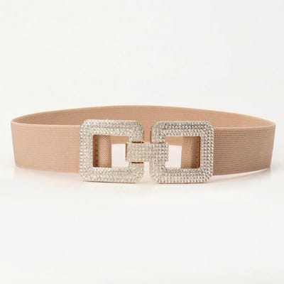 Premium Riem Dames Veelzijdige Jas Pak Jas Damesriem Europese en Amerikaanse Gesp Elastische Tailleafdichting 67CM kaki