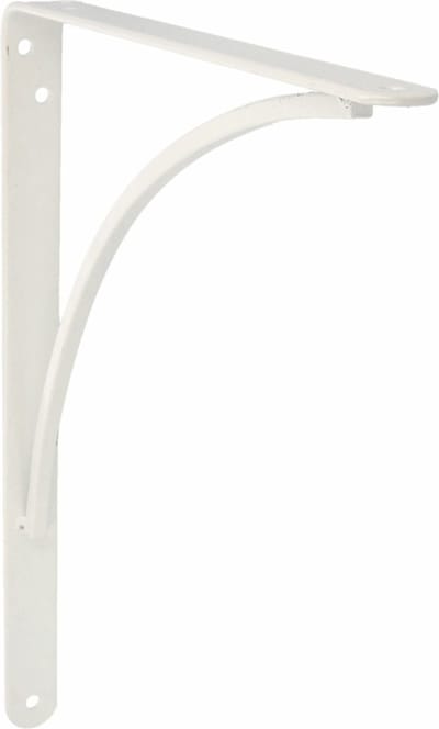 AMIG Plankdrager/planksteun van metaal - gelakt wit - H250 x B200 mm - boekenplank steunen - tot 65 kg