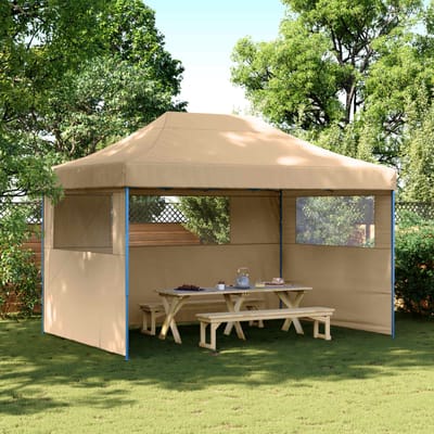 vidaXL - Partytent - 279 - x - 410 - x - 315 - cm - Beige - Oxford - Stof