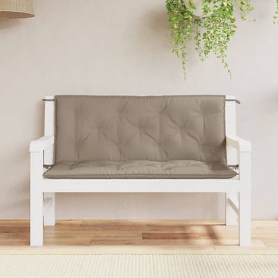 vidaXL - Tuinbankkussens - 2 - st - 120x50x7 - cm - oxford - stof - taupe