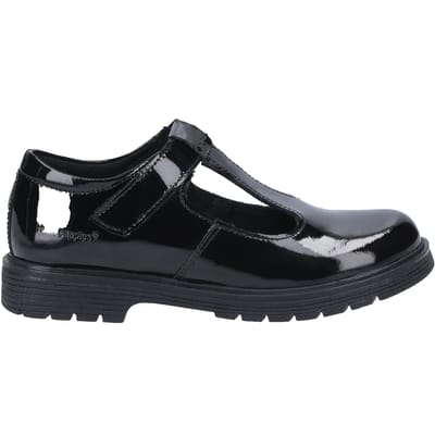 Hush Puppies Meisjes Gracie Leren Schoolschoenen (Zwart)