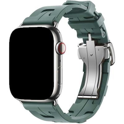 2+1 | Apple Watch Bandje Kilim - Siliconen - Dennengroen