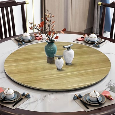 Ronde Houten Draaitafel voor Eettafel - 360° Draaibaar Serveerplateau