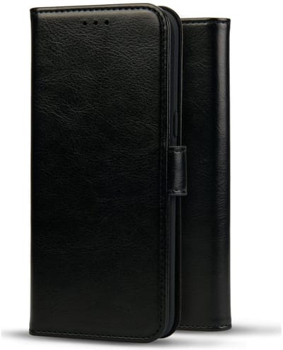 Rosso Element Geschikt voor Samsung Galaxy A07 | Wallet Book Case | Portemonnee Hoesje | 4 Pasjes | Magneetsluiting | Stand Functie | Zwart