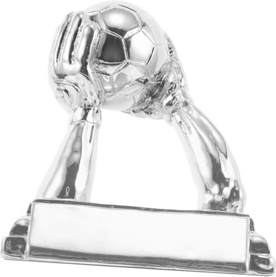 Voetbal Beker - Keeper Award - Sport Prestaties - Geïnspireerd Ontwerp - 16 cm Hoog - Zilver
