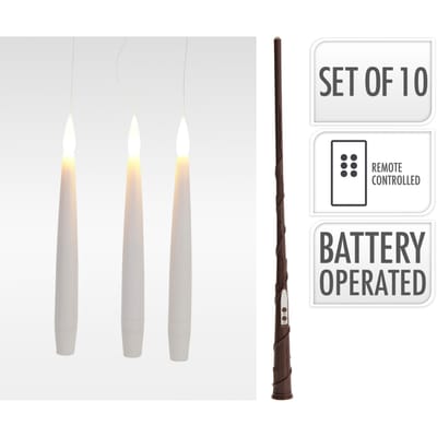 Hangkaarsen set van 10 Led 1,5x15,2cm