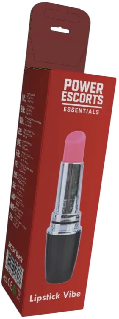 Power Escorts Lipstick Vibrator Zwart – Discrete Mini Vibrator in Lippenstift Design – Compact & Krachtig
