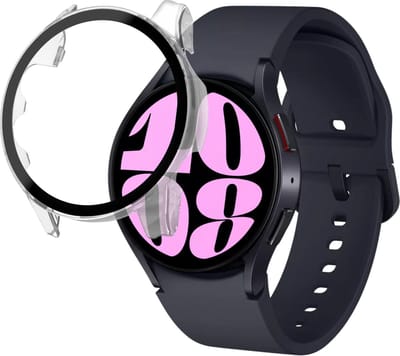 Hoesje voor Samsung Galaxy Watch 6 (40mm) - Harde beschermhoes transparant scherm gehard glas