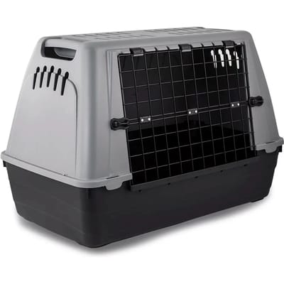 Duvoplus - Fietsmand - Hond - Provence Rieten Fietsmand Bagagedrager & Kuss 35x55x49cm - Max. 13kg Zwart - 1st