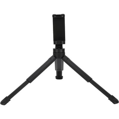 Telefoon Uitschuifbaar Statief Universeel Horizontaal Verticaal Statief Standaard met Telefoonklem Koude Schoenbevestiging black
