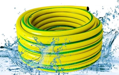Multifunctionele Tuinslang 15m - Kinkbestendig, Versterkte Water Hose voor Tuinieren en Waterbevoorrading (Geel)