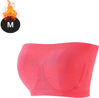 Bovista BH Zonder Beugel - Zonder Bandjes - Push-up Bh's - Comfort Beha - Comfortabel - Sterk - Yoga - Dames - Rood - Maat M