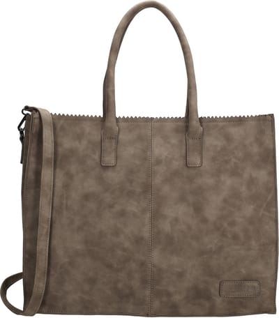Zebra Trends Lisa Xl Dames Tas Hand & Schoudertas - Ruime Shopper voor Werk of School - Tote Bag - Dames Tas - Donkerbruin