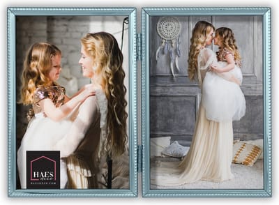 HAES DECO - Duo Verzilverde Fotolijst Parma voor 2 foto's van 7x10 cm - DVP12410-1