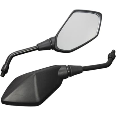 Rétroviseur de moto universel, miroir en plastique et fer pour guidon à tête de vis de 10mm de diamètre noir