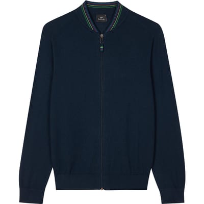 Paul Smith Mens Cardigan Zip Thru Very Dark Navy Maat: S | Cardigans Outlet | Heren | Blauw
