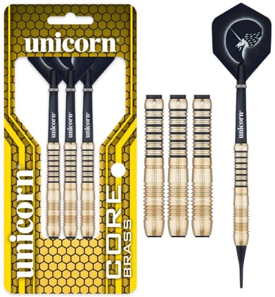 Unicorn Core Shape 2 Brass Gold - Soft Tip Darts