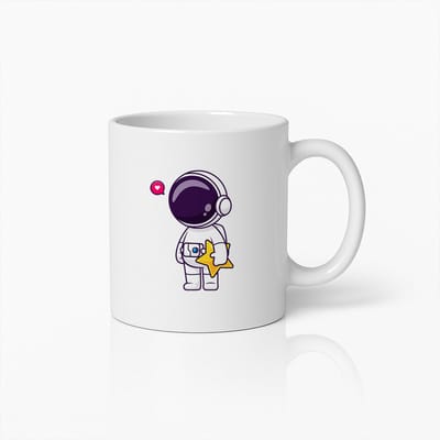 Schattige Astronaut Met Ster Mok – Ruimteverkenner Koffiebeker Cadeau Voor Kinderen en Volwassenen