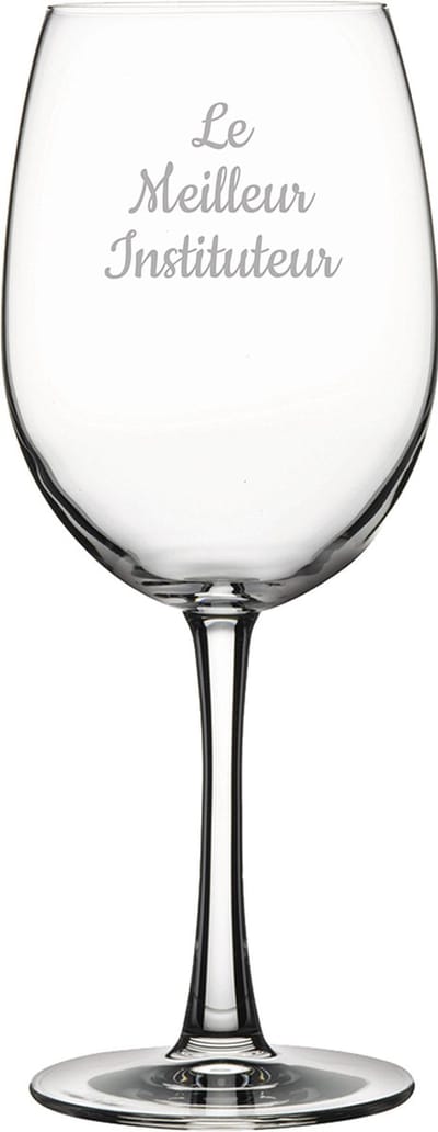 Rode wijnglas gegraveerd - 58cl - Le Meilleur Instituteur