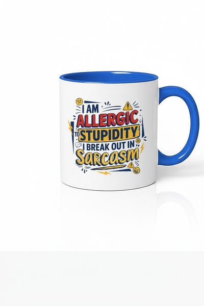 Allergic To Stupidity Sarcasm Koffiemok | Originele Cadeau Mok