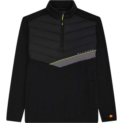 Ellesse Heren Gueza Half Zip Fleece Top (Zwart)