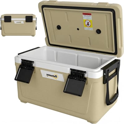 Koelbox - Thermobox draagbaar - Outdoor avontuur - Tot 72 uur koel - 426 Liter - Kaki