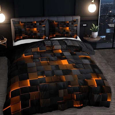 Dekbedovertrekset (1*Dekbedovertrek+2*Kussensloop), Rode Ruitprint Beddengoedset Zachte Comfortabele Dekbedovertrek Voor Slaapkamer 150X200cm